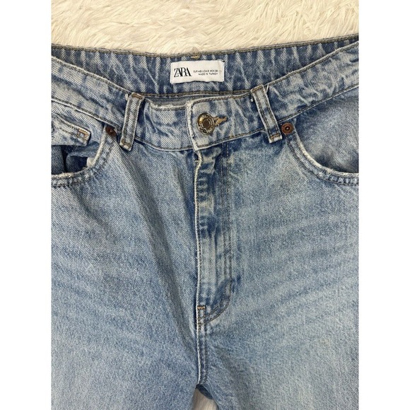 Zara Women's Jeans Denim Ripped Distressed‎ Size 8 Blue - Picture 3 of 12